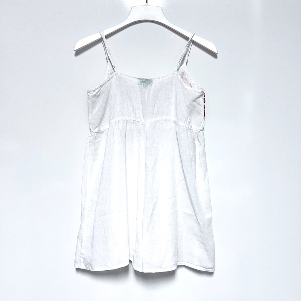 Topshop White Embroidered Bohemian Cotton Romper Jumper Size Small 4/6 - Picture 4 of 10
